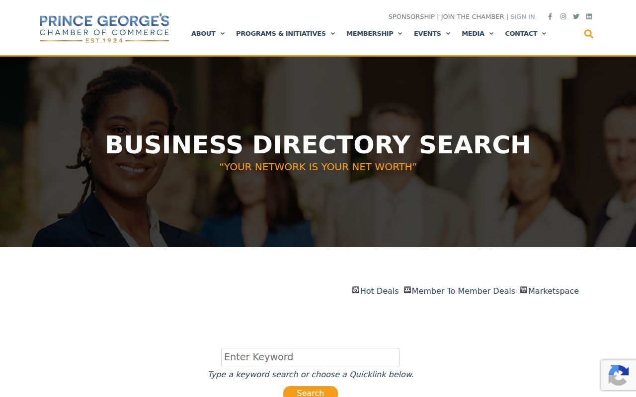 Laurel people directories resource in the Prince George's Chamber member search